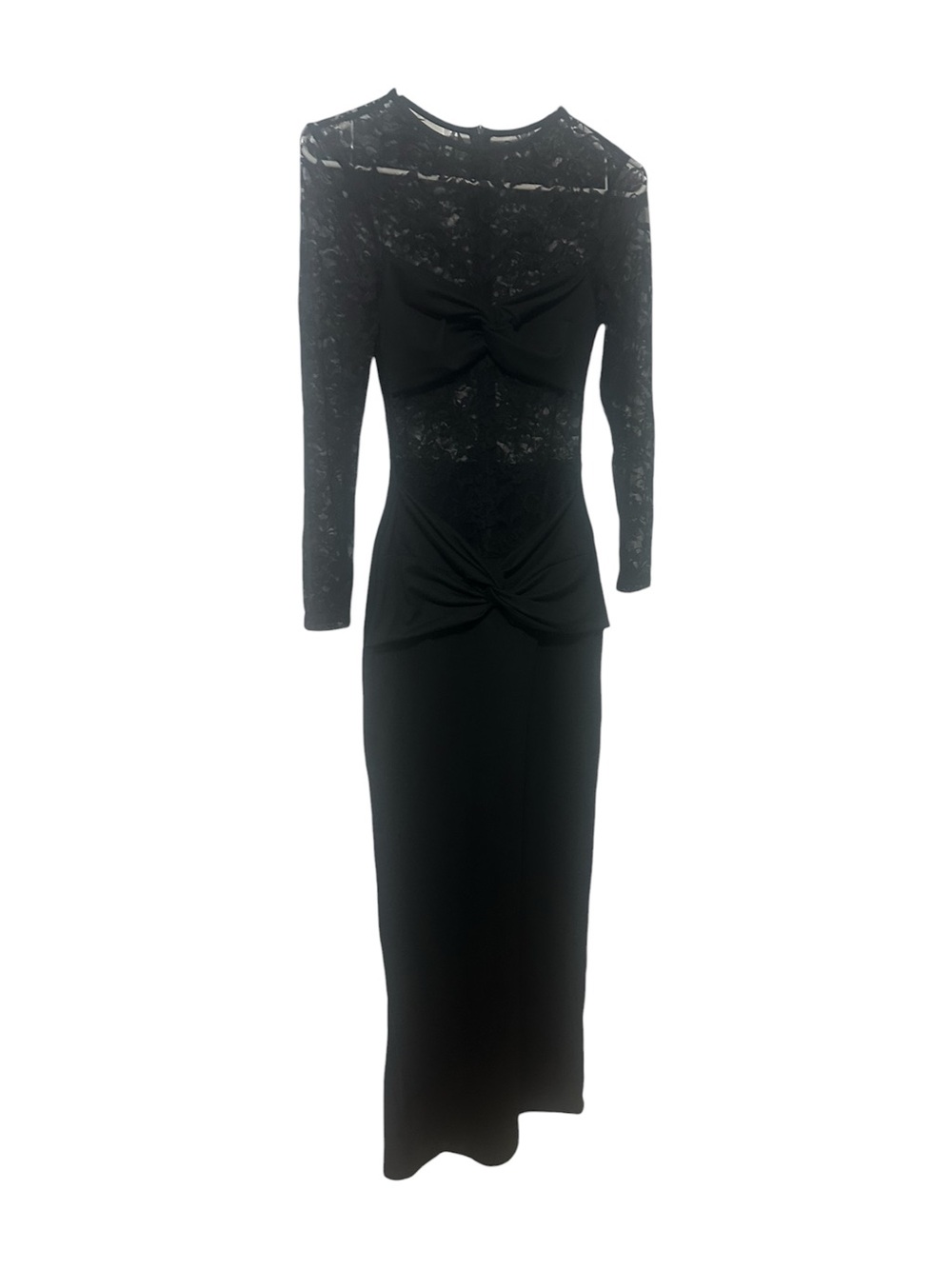 Black Lace Long Sleeve Maxi Dress Women’s Size Small